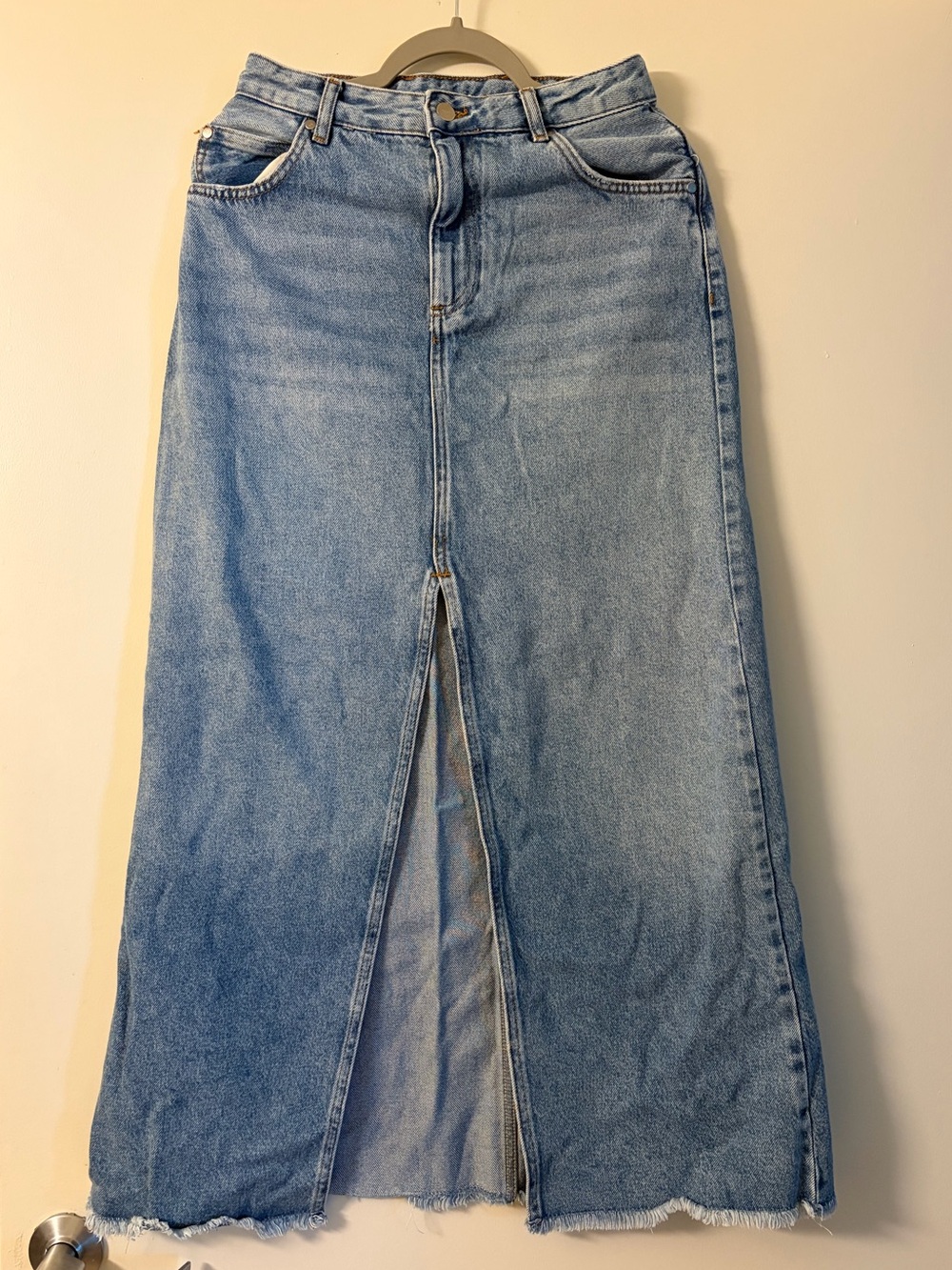 Anthropologie Pilcro Denim Maxi Skirt